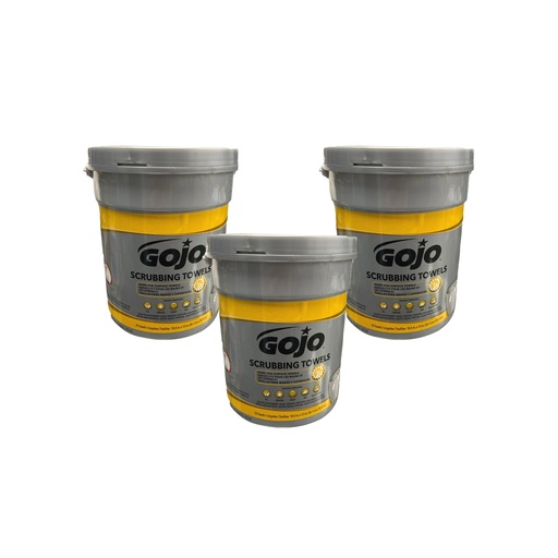 GOJO Scrubbing Towels Hand And Surface,72 Per Bucket,6396-645-F 6396-06 (3 Pack)