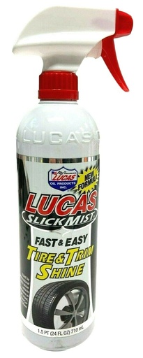 Lucas 10513 Slick Mist Tire & Trim Shine Treatment Spray - 24 Oz. Bottle