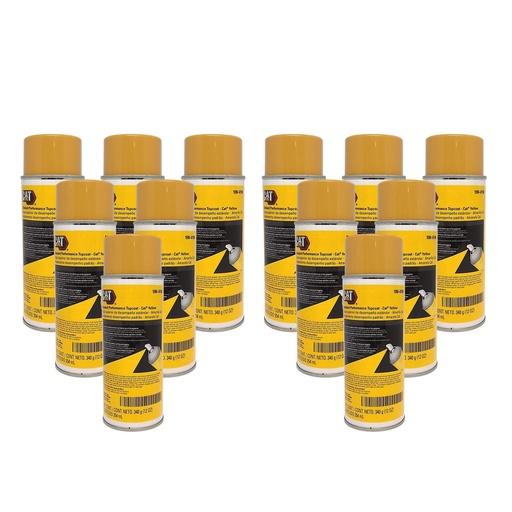 GENUINE CATERPILLAR 590-0196 AEROSOL Spray Paint CAT Yellow 12oz (Pack of 12)