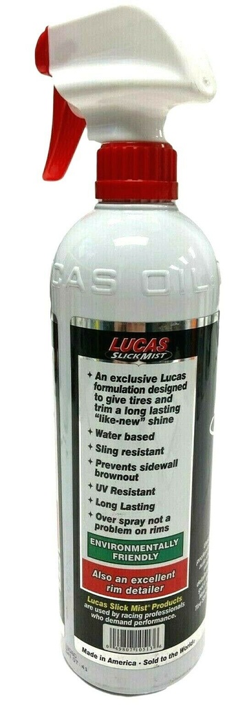 LUCAS OIL Slick Mist Tire / Trim Shine, 24 oz. Spray 10513