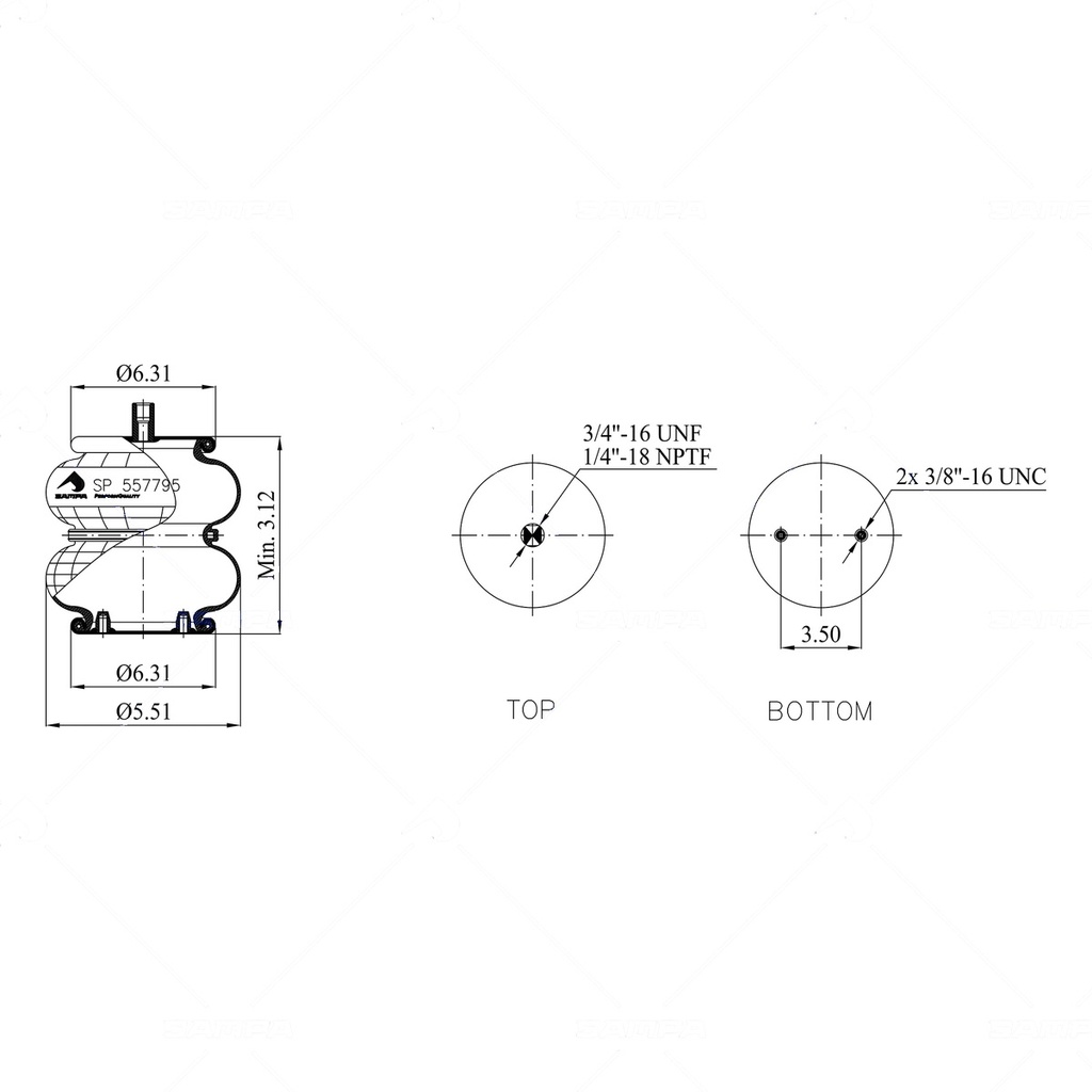 Econoride Air Spring Double Convoluted 566.ER7795 W01-358-7795