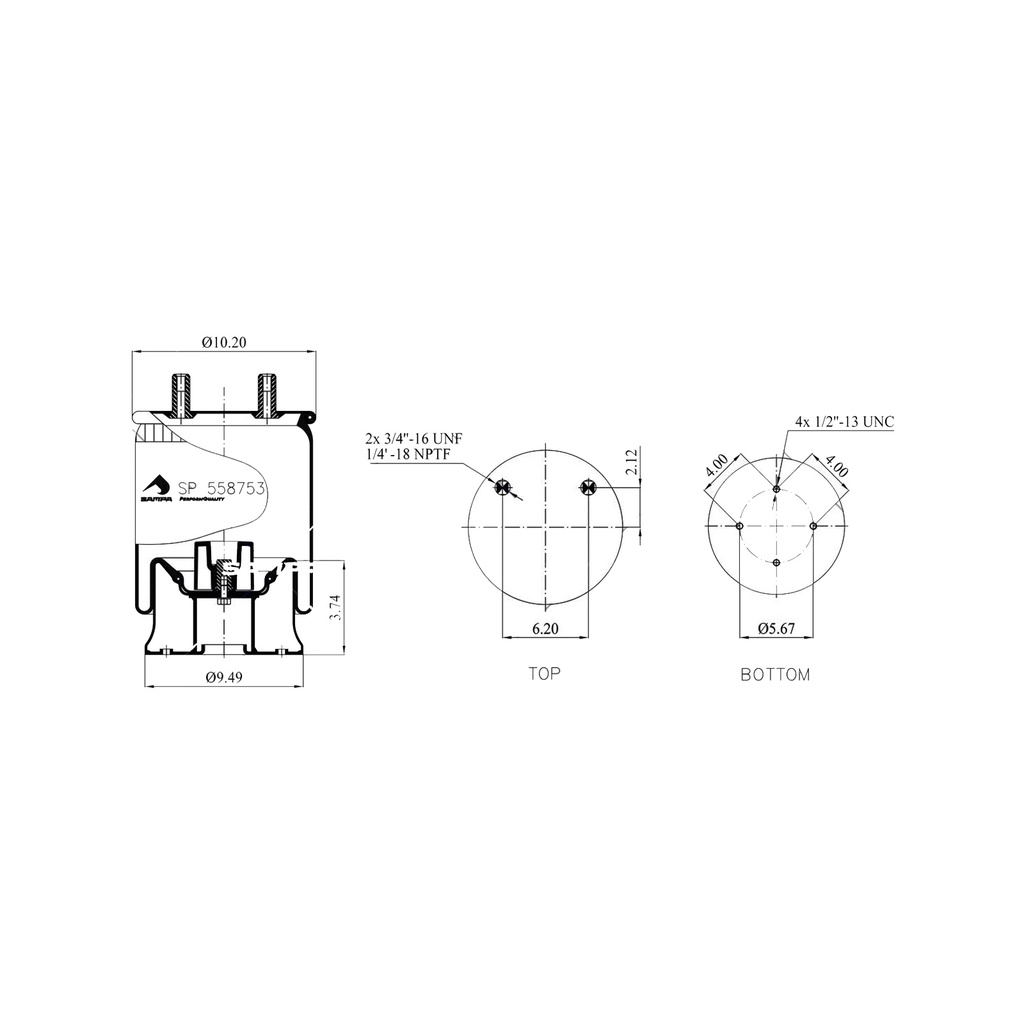 Air Spring Rolling Lobe AB1DK25B-8753 64639