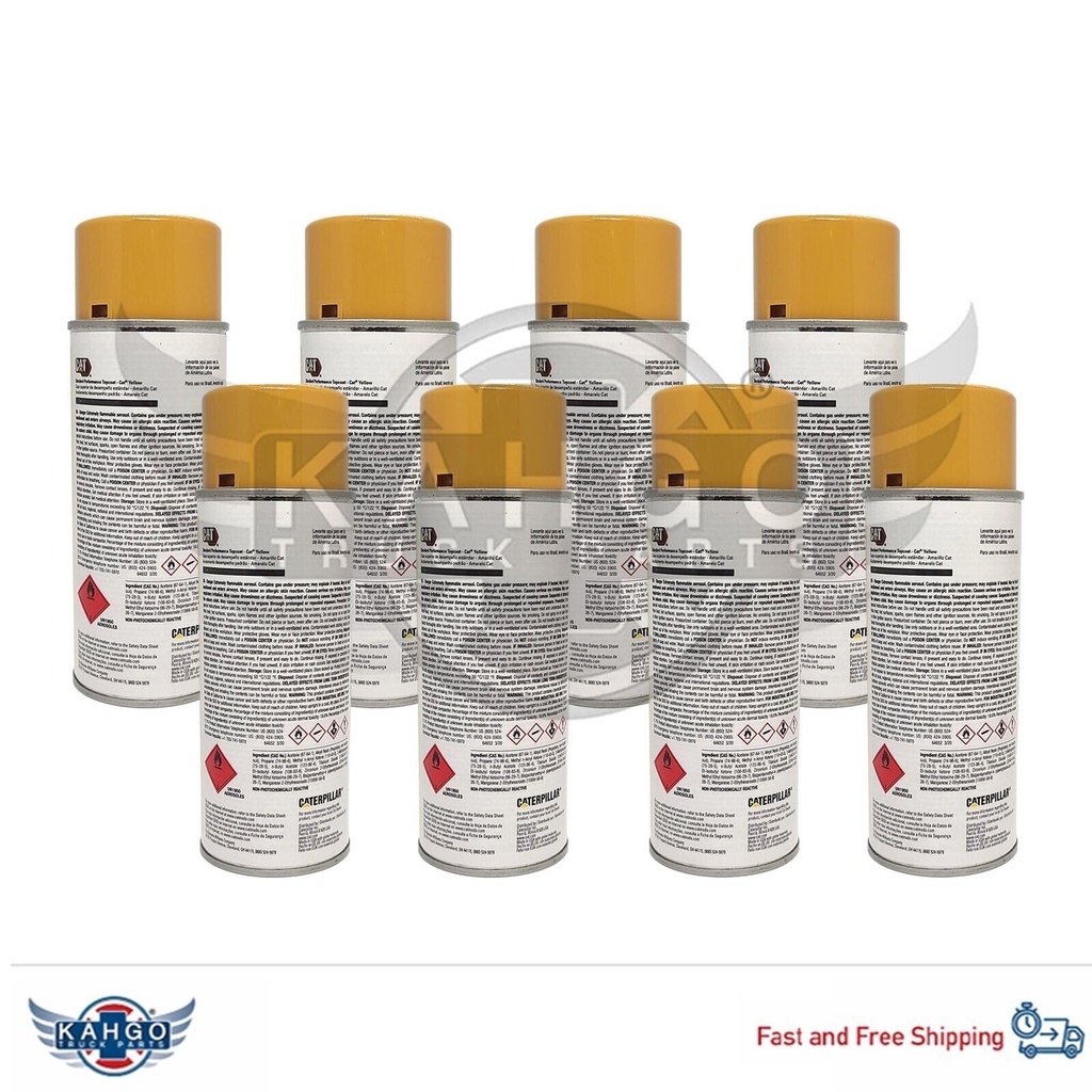 GENUINE CATERPILLAR 590-0196 AEROSOL Spray Paint CAT Yellow 12oz (Pack of 2)