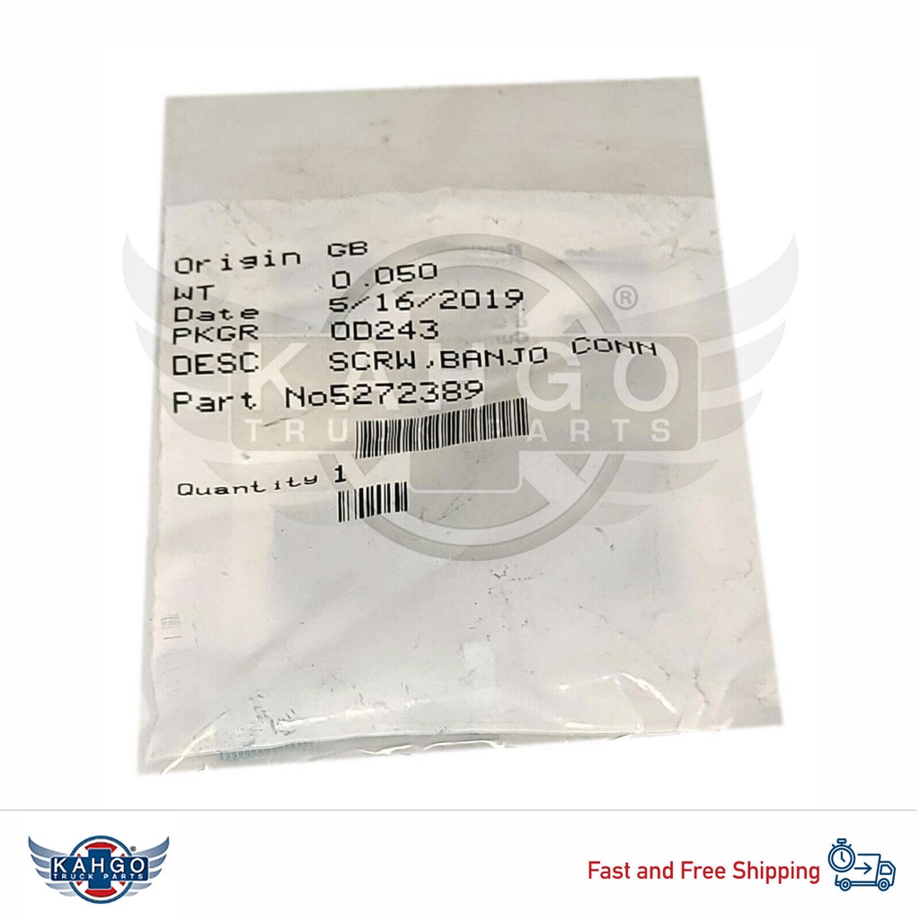 OEM CUMMINS SCREW,BANJO CONNECTOR   5272389