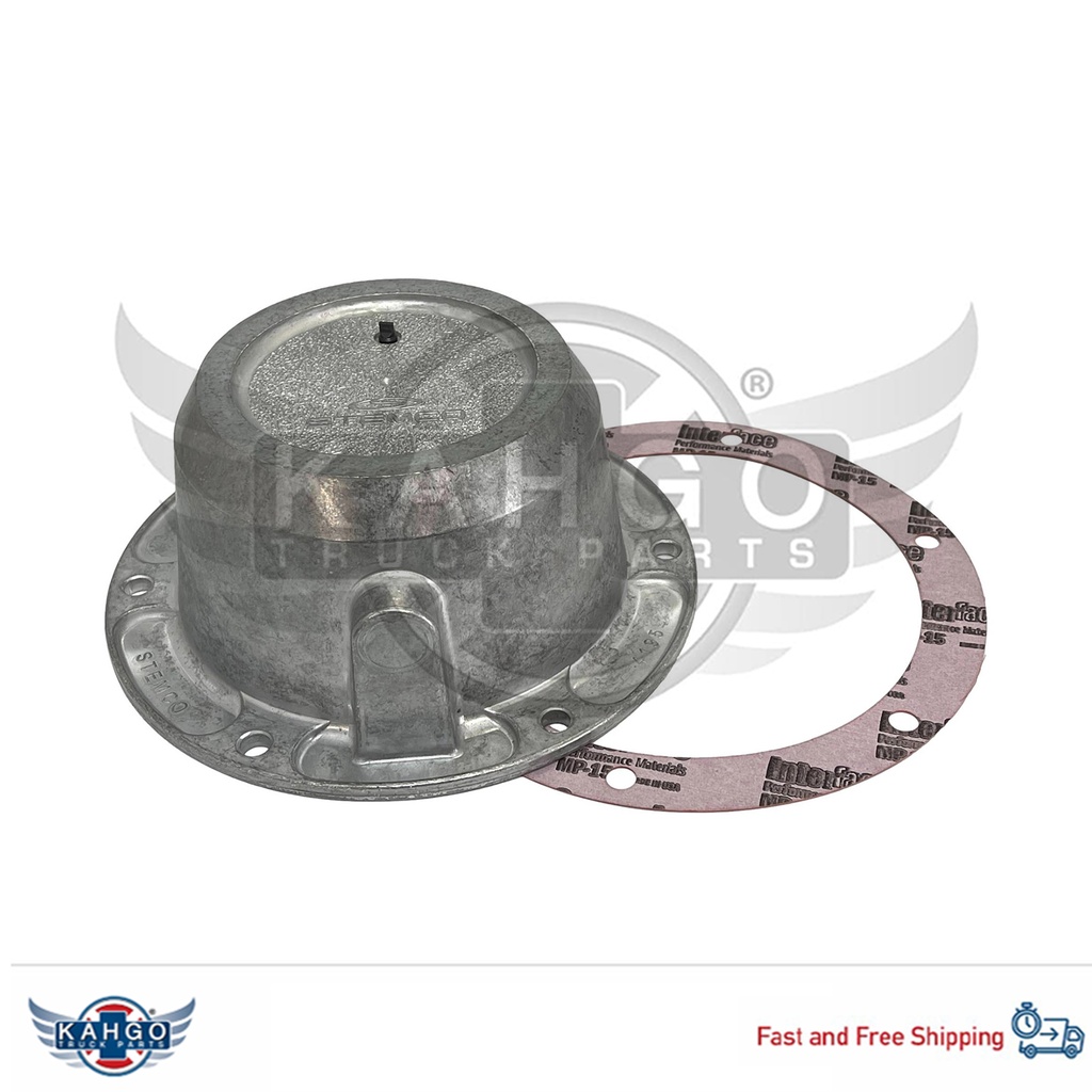 STEMCO ALUMINUM GREASE HUB CAP W/DUCKBILL VENT 352-4195