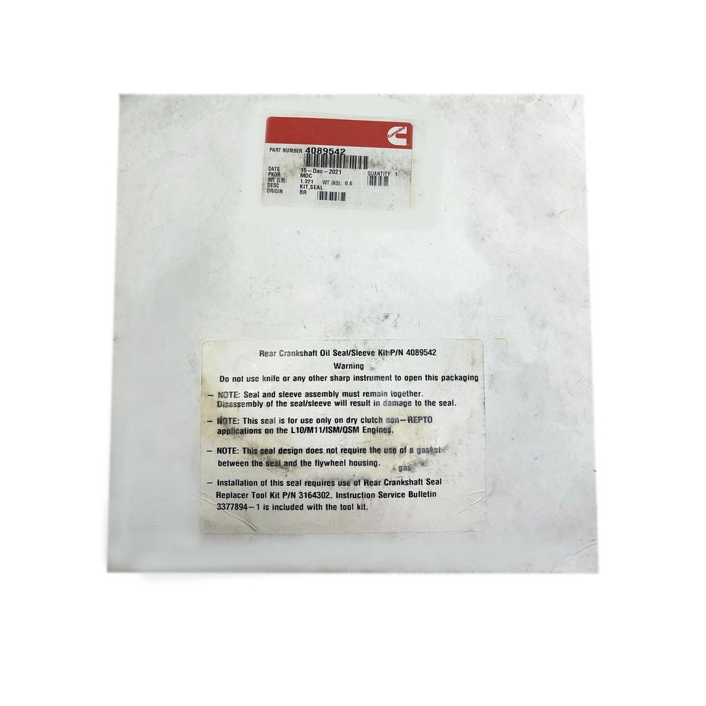 OEM Cummins REAR CRANKSHAFT SEAL KIT FOR ISM 4089542CUM 4089542 M11 QSM L10
