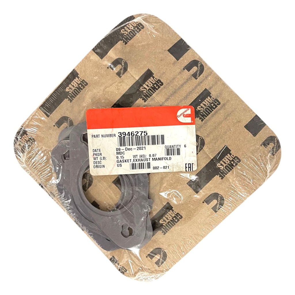OEM Cummins GASKET-EXHAUST MANIFOLD 3946275CUM 3946275 131599 (Pack of 6)