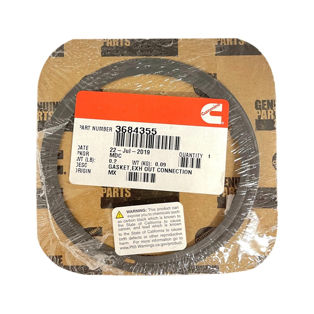OEM Cummins EXHAUST MANIFOLD GASKET OUT CONNECT ISX 3684355CUM 3684355 131895
