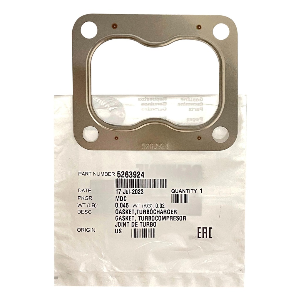 OEM Cummins GASKET TURBOCHARGER 5263924CUM 5263924