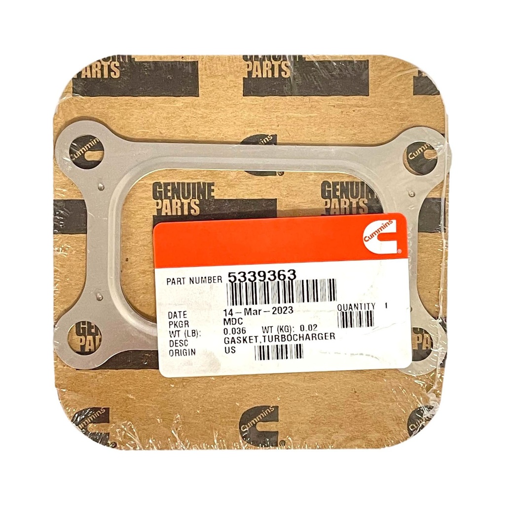 OEM Cummins GASKET TURBO CHARGER 5339363CUM 5339363 136189