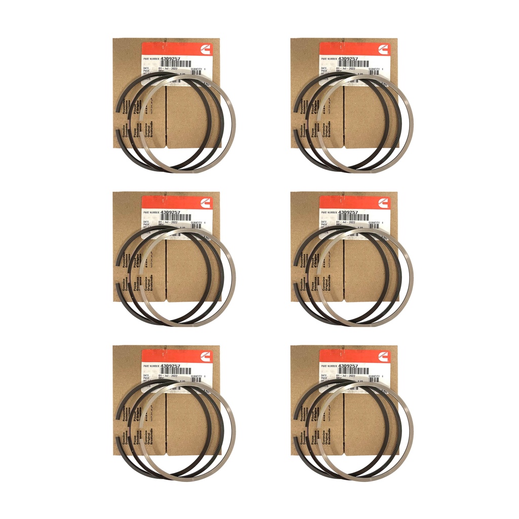 OEM Cummins SET PISTON RING 4309257CUM 4309257 (PACK OF 6)
