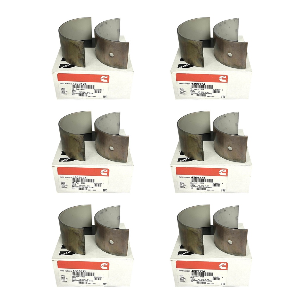 OEM Cummins BEARING CON ROD 4309174CUM 4309174 (Pack of 6)