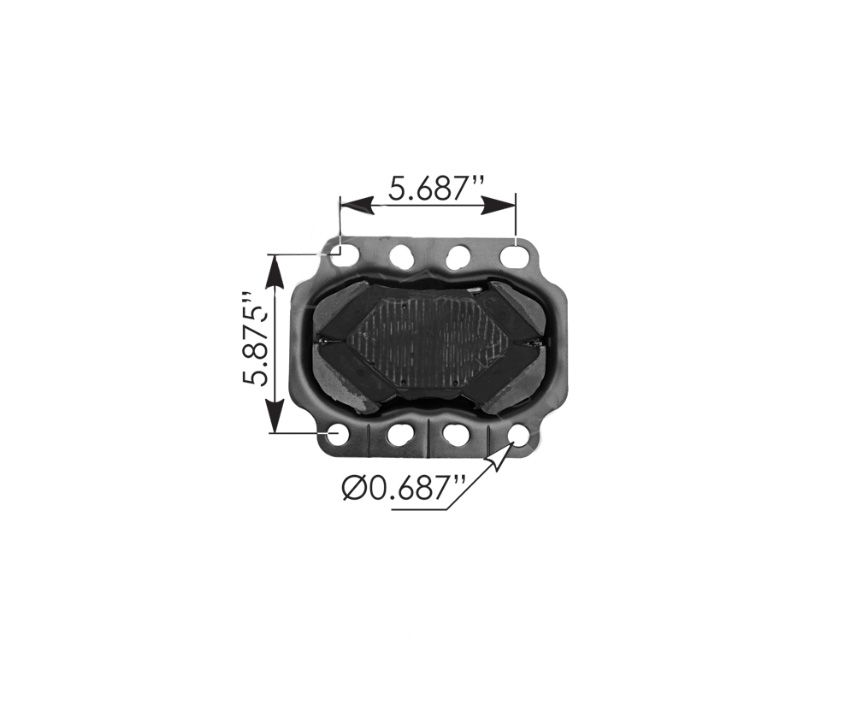Motor Mount Rear Peterbilt 502.199 M17500 11728 11728TBG (Pack of 2)