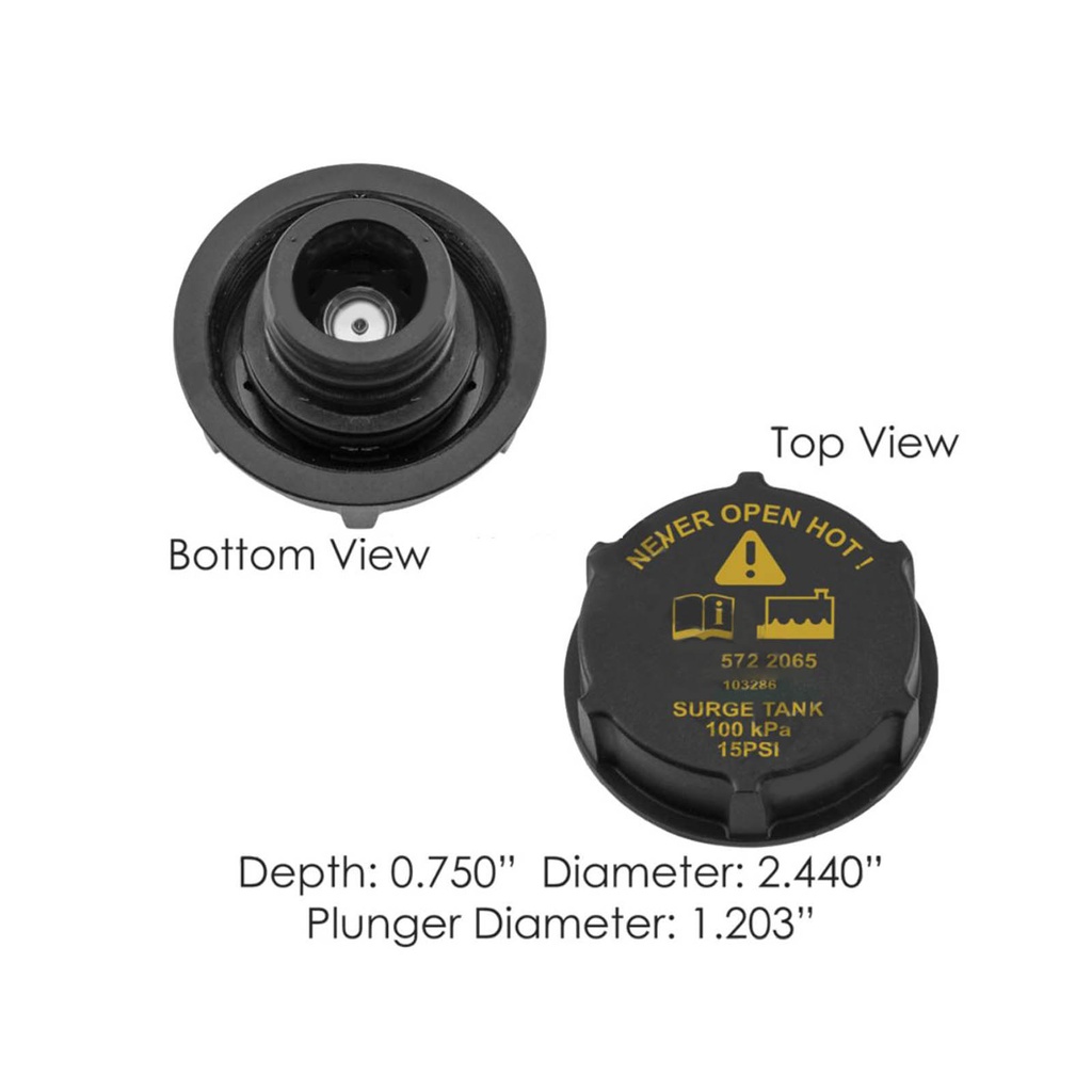 Coolant Reservoir Cap Kenworth, Peterbilt, 572.2065, F86106302, F86-1063-02