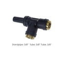 PLC Standpipe Run Tee 3/8 X 3/8 X 3/8in 177.12C5166C, 371PTCSP66, QS7166C
