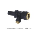 PLC Standpipe Run Tee 1/2 X 1/4 X 1/2in 177.12C5184D, 371PTCSP848, QS7184D