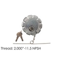 Locking Fuel Cap 3in Non-Vented Mack Volvo 572.1066, 20511590, 20745988,20770691