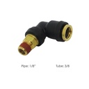 PLC Swivel Male Elbow DOT 3/8in X 1/8in 177.12C696A, 369PTC62, QL13696A, 016262