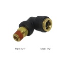 PLC Swivel Male Elbow DOT 1/2in X 1/4in 177.12C698B, 369PTC84, QL13698B, 016284