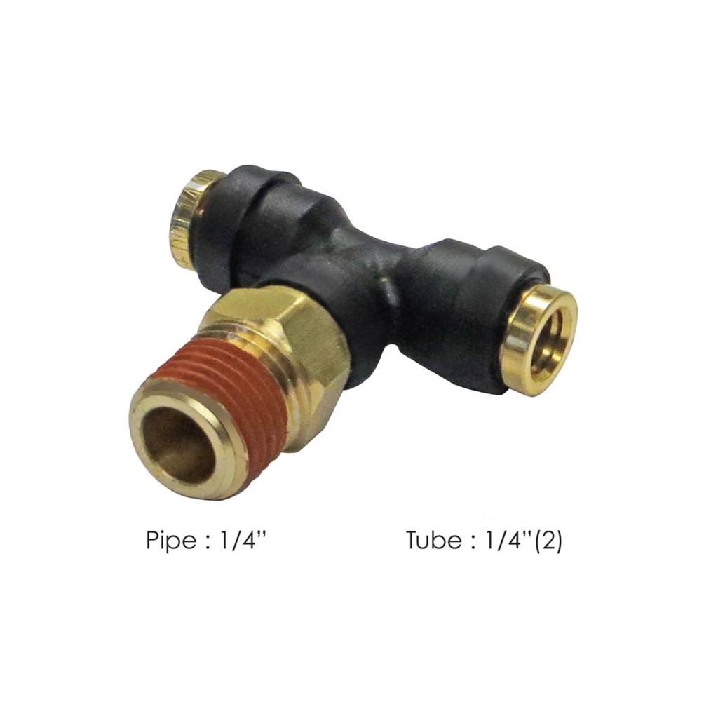 PLC SWL Male Branch Tee DOT 1/4 X 1/4in 177.12C724B, 372PTC44, QL13724B, 016344