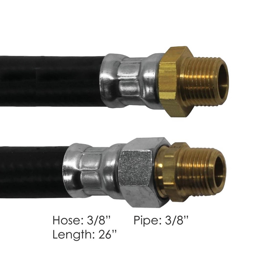 Air Hose Assy 3/8in 3/8in Pipe 26in L 177.7226, 16626, 1612666, 146026, 453226