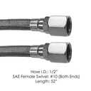 Discharge Hose 2 Fem SAE Swivel 52in 177.10152, 19DSW352, 142552, 462252