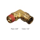 Brass PLC Male SWL Elbow 1/2 X 3/8in 177.13B698C, 1869X8S, 169PMT86, PL13698C