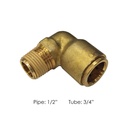Brass PLC Male Elbow 3/4 X 1/2in 177.13B1512D, PL131512D, S269PMTNS128