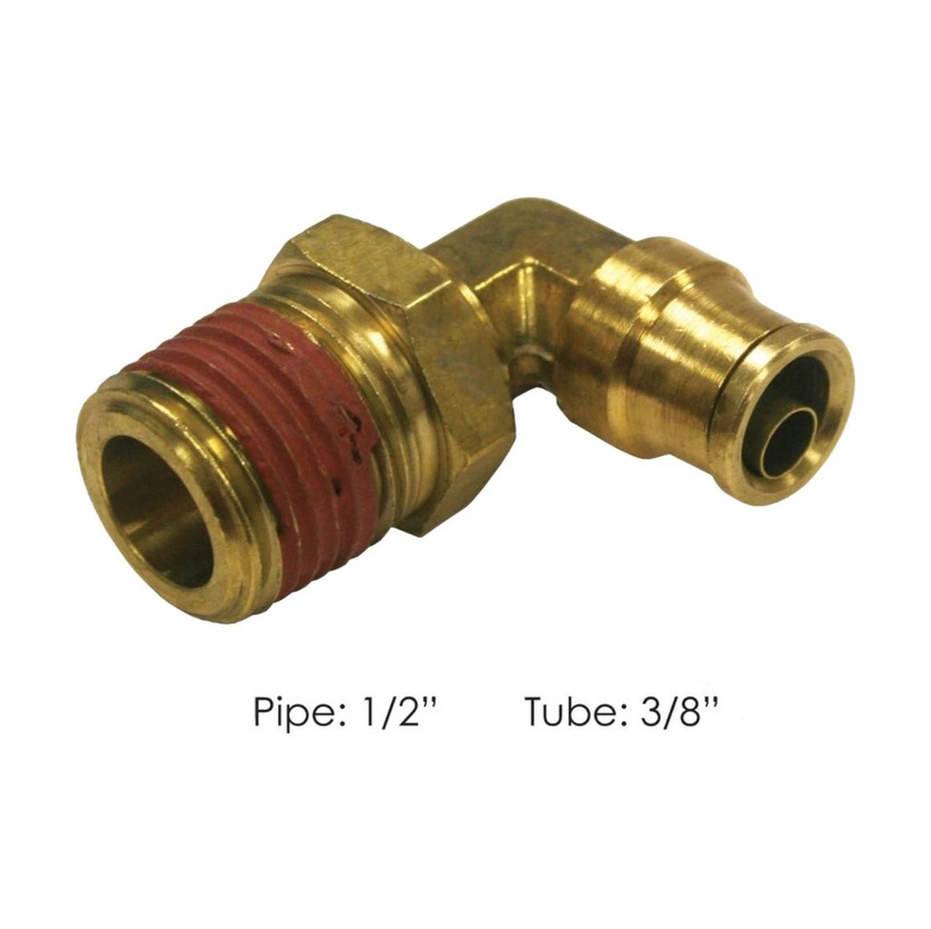Brass PLC Male SWL Elbow 3/8 X 1/2in 177.13B696D, 1869X6X8S, 169PMT68, PL13696D