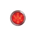S/T/T Light LED 4in Red Stainless Flange 571.LD44R10SS-1K