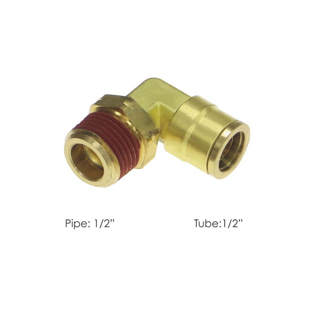 Brass PLC Male SWL Elbow 1/2 X 1/2in 177.13B698D, 1869X8X8S, 169PMT88, PL13698D