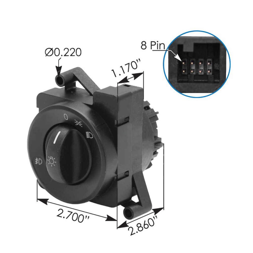 Headlamp Switch Freightliner 577.46559, A0658685000, A06-58685-000
