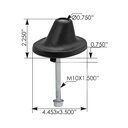 Hood Bumper Poly Freightliner P4 M17452UB, A1720929000, A1721590000