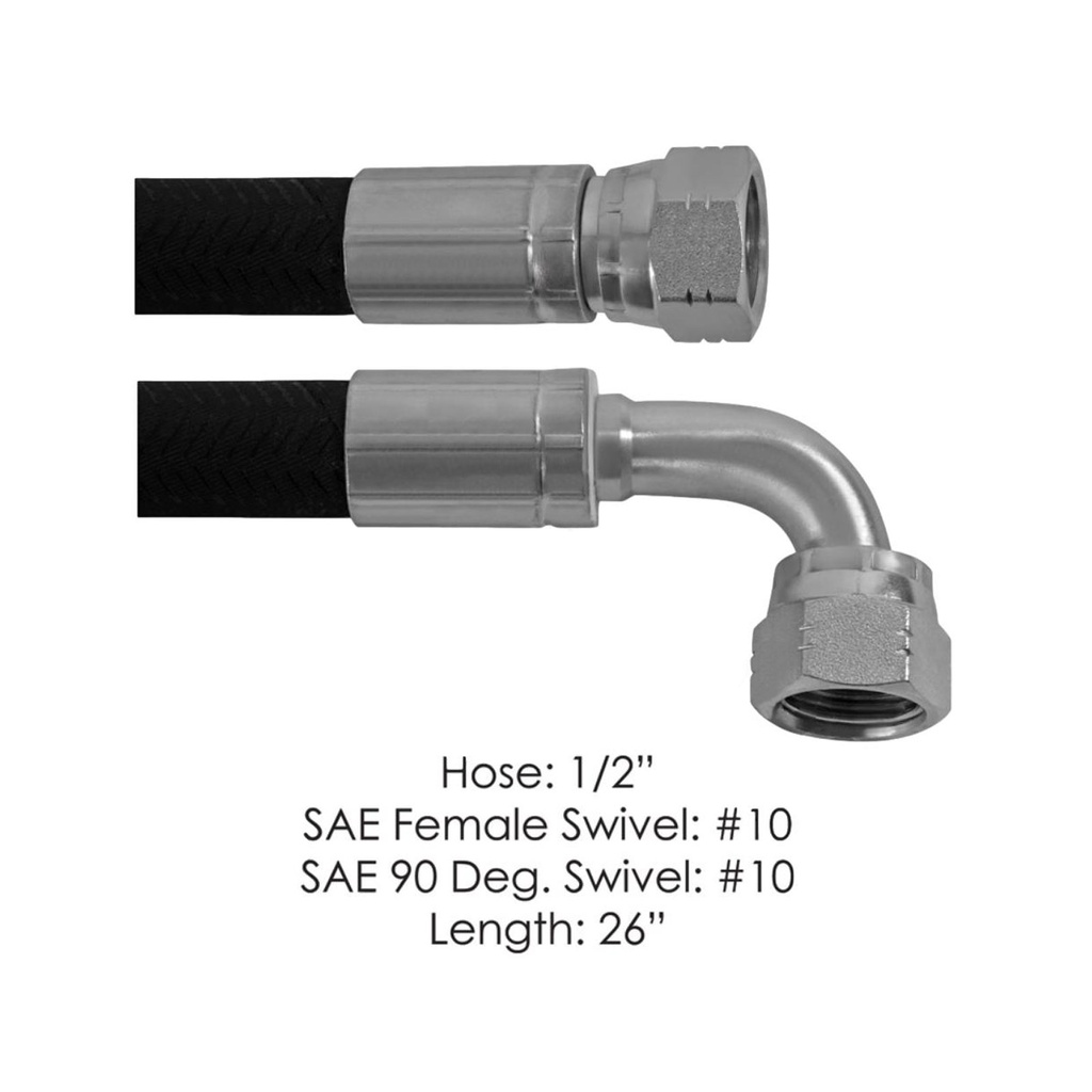 Discharge Hose 2 Fem SAE Swivel 26in FTL 177.101326, A1225822026, A12-25822-026