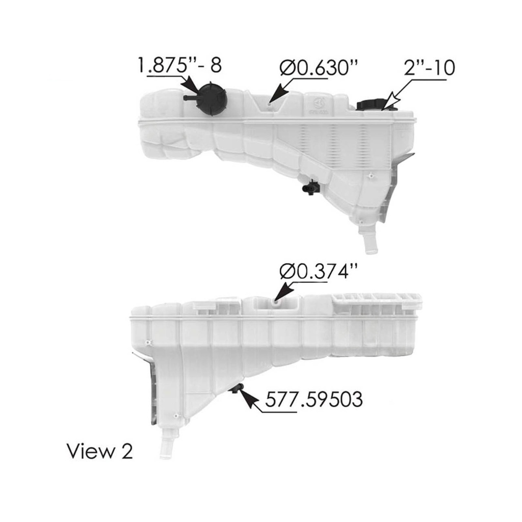 Coolant Reservoir Peterbilt Kenworth 575.1026, T1673008