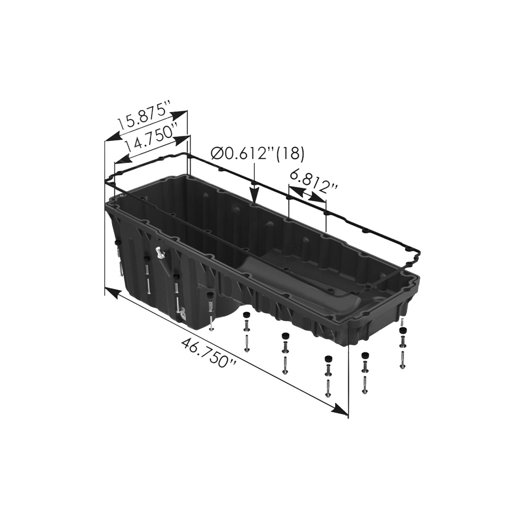 Oil Pan Front Sump Thermoplastic DD15 540.2002  A4720102313 A4720102813