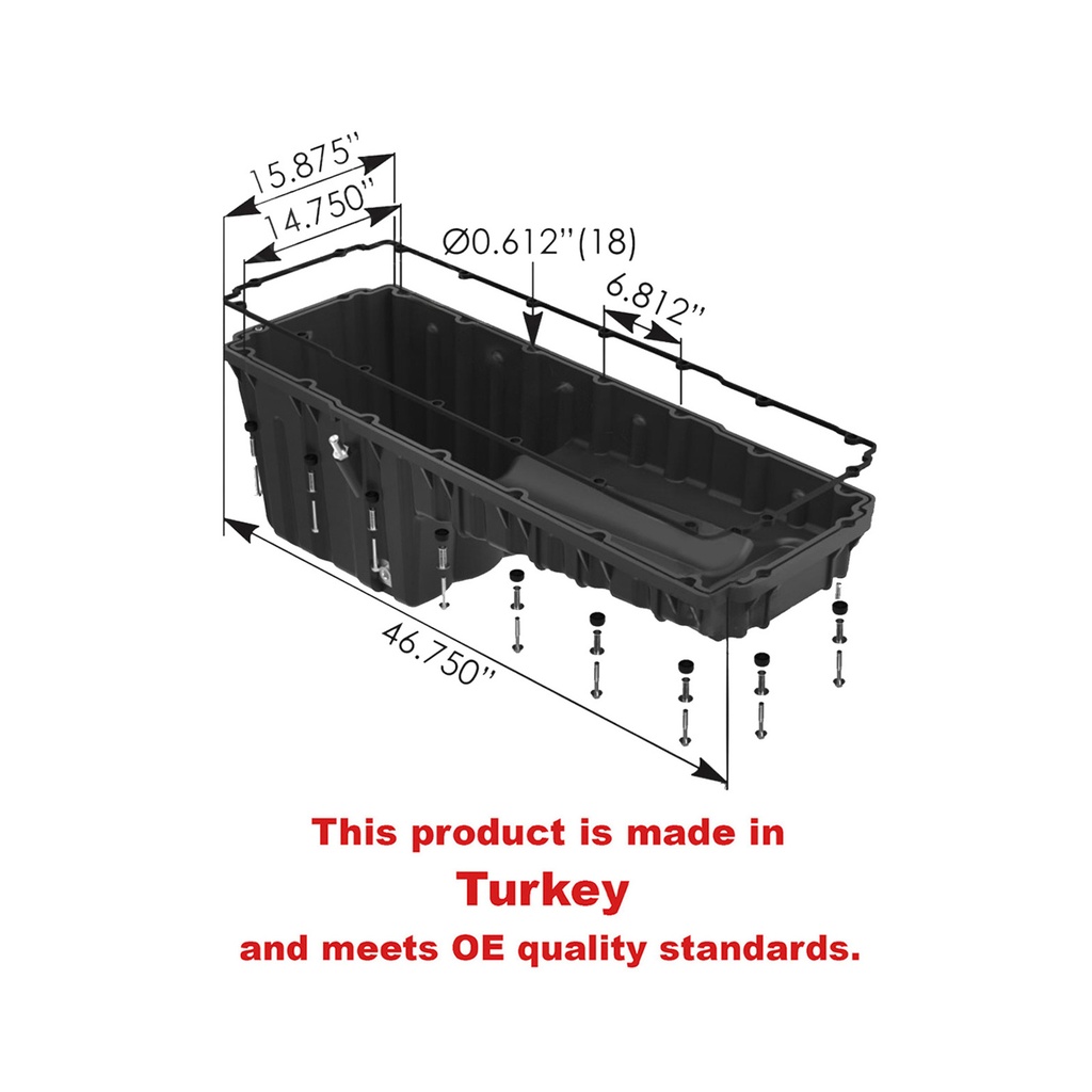 Oil Pan Front Sump Thermoplastic DD15 540.2002  A4720102313 A4720102813
