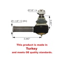 Tie Rod End Chevrolet/GM RH KGA-12548108 462.ES3275R ES3275R 12548108 R230142