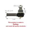 Tie Rod End Chevrolet/GM LH KGA-12548107 462.ES3274L 15619285 E10108 R230141