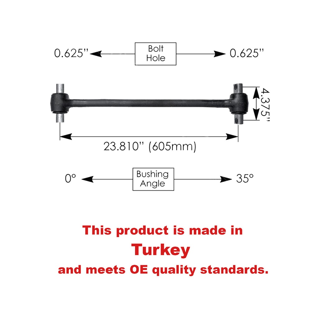 Torque Rod 23.810in Freightliner KGA-1613965000 TMR534 1615632001 6813266716