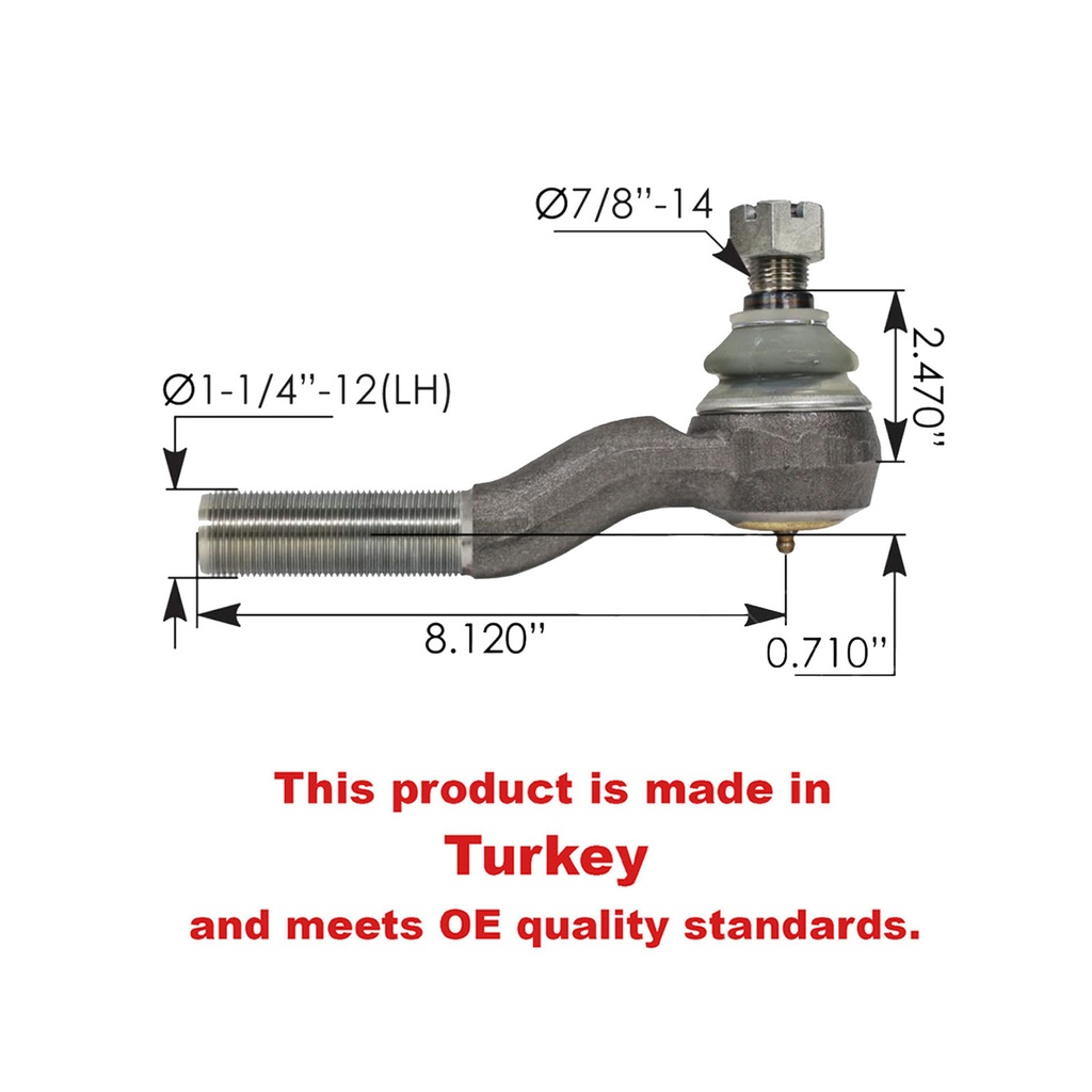 Tie Rod End LH Freightliner KGA-1117994 462.ES3298L A3144V1089 60961029 64004001