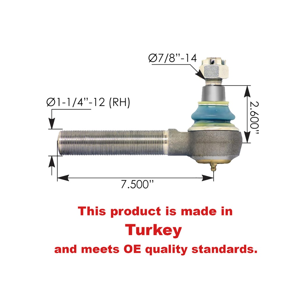 Tie Rod End RH KGA-1110068 462.ES2091R 820627 818471 FTR2091R 820627 820695