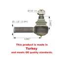 Tie Rod End KGA-2456811 462.ES187R E4611 10QH242P1 A23144J192 110363R92 872469