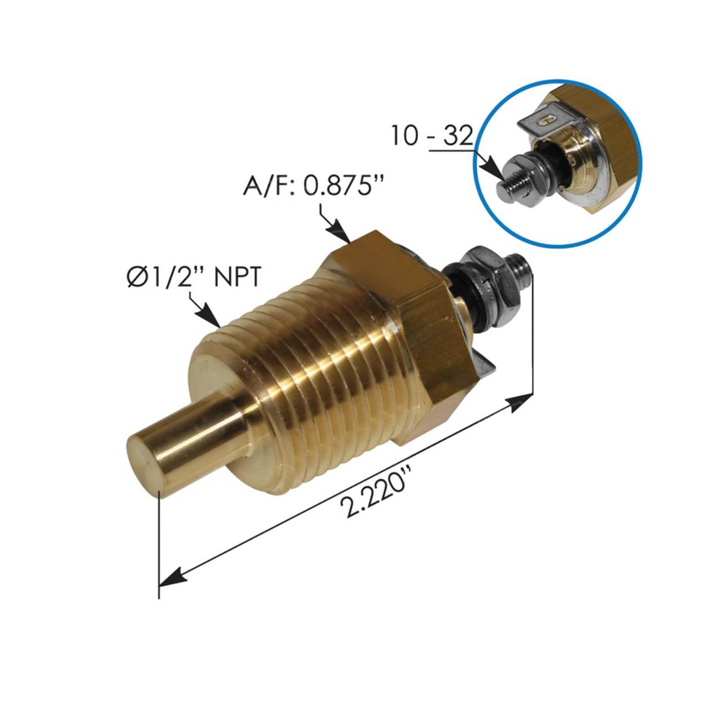 Oil Temp Sender Paccar 577.75641, 05-15834, K379-12