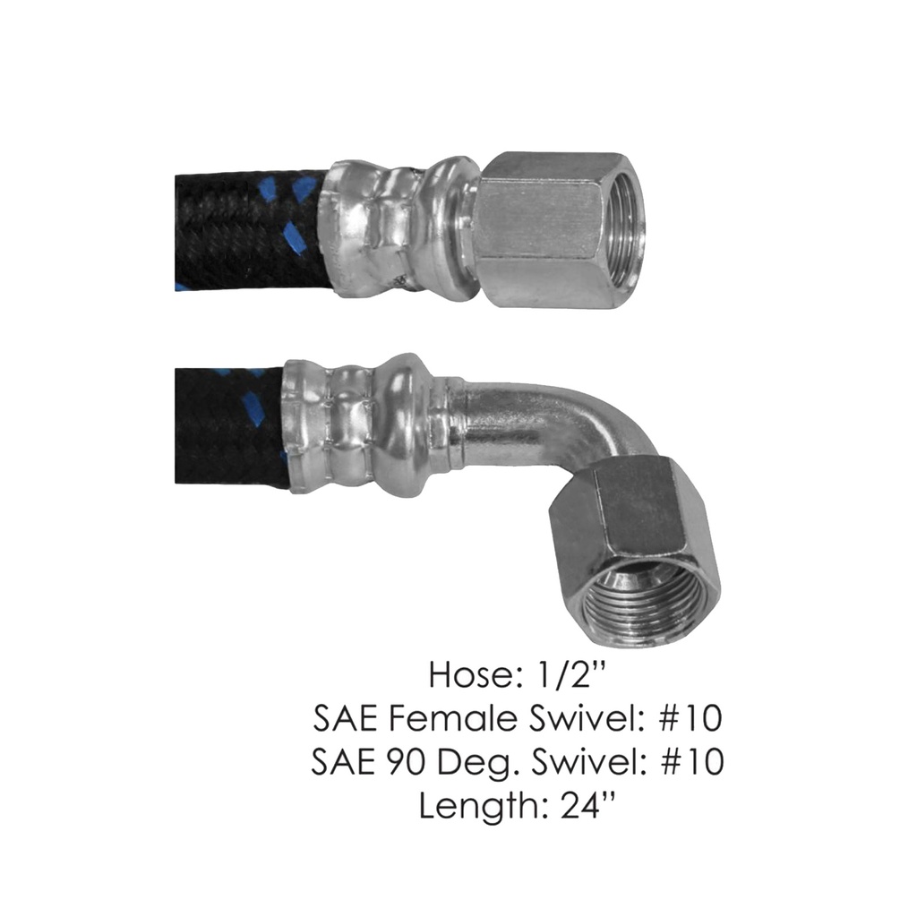 Discharge Hose 2 Fem SAE Swivel 24in FTL 177.101324, A1225822024, A12-25822-024