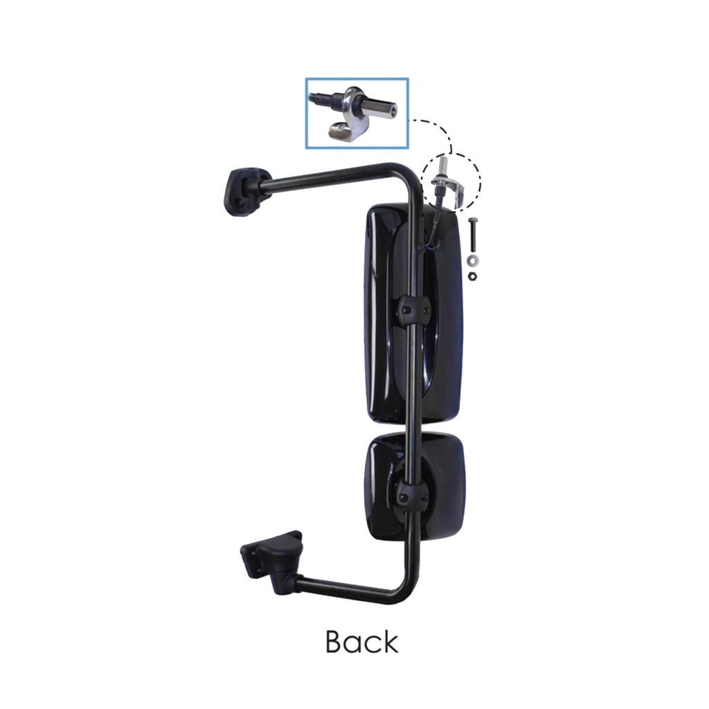 Mirror Assy LH Black HT CB Freightliner 563.46023, A2259615025, A22-59615-025