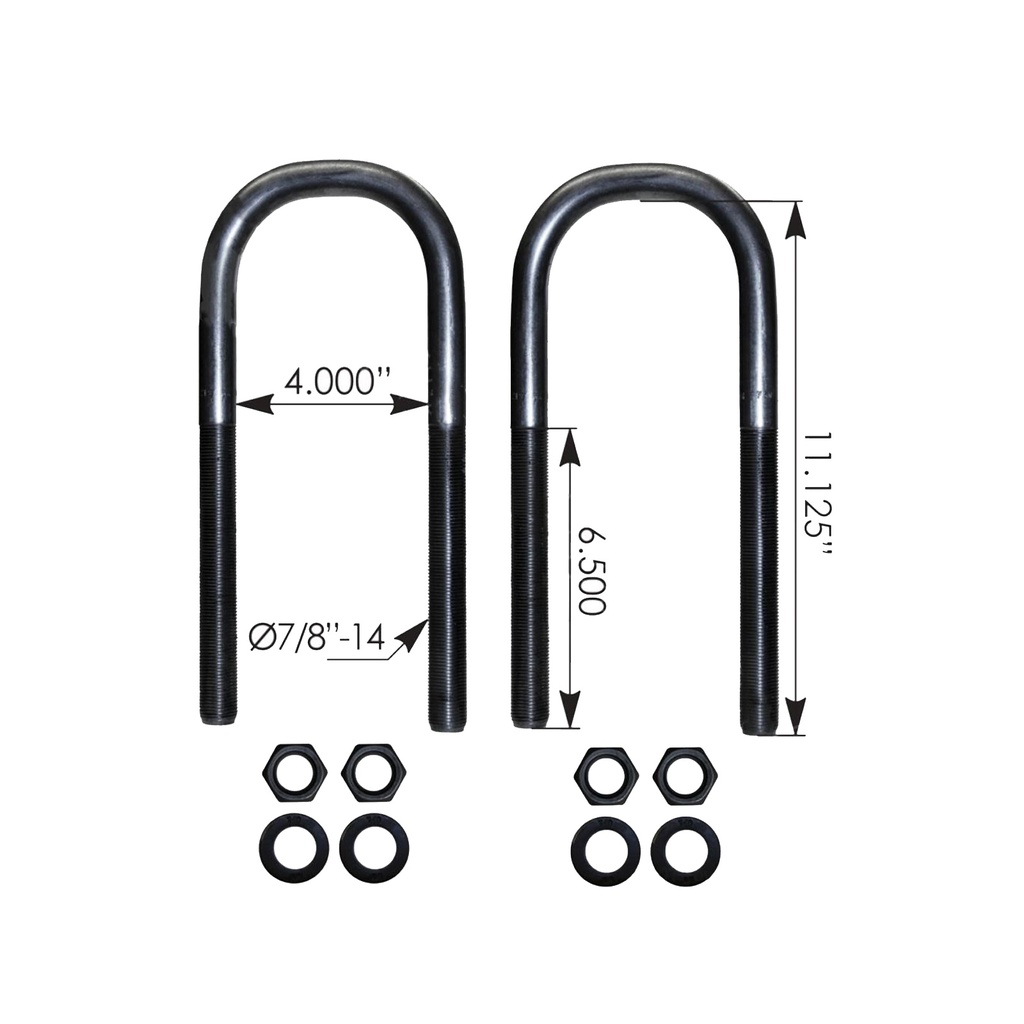 U Bolt Kit 7/8in X 4in X 11-1/8in AUBK8864-111, 6813220425, K241414