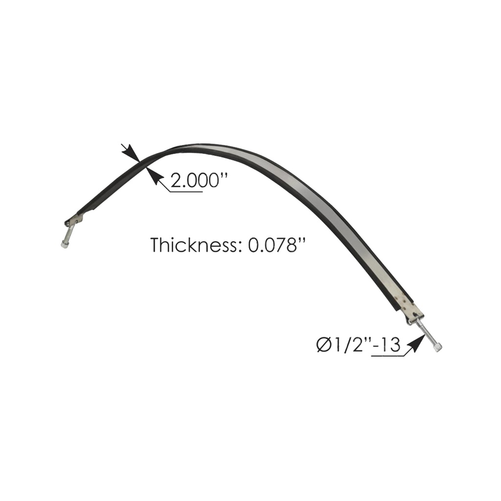 Fuel Tank Strap Reefer Non-Polished M203922, 7AMPASA-5852S, ASA5852S