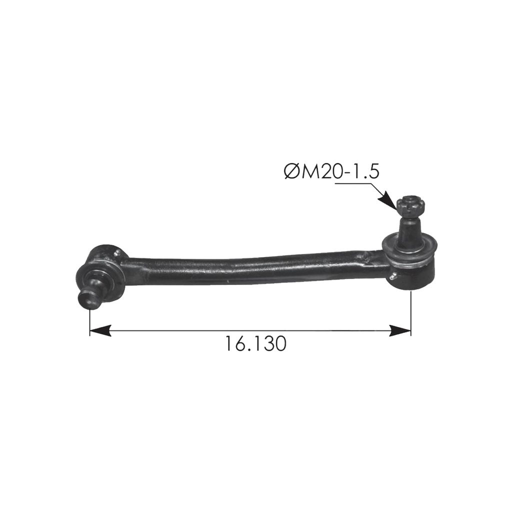 Drag Link 16.130in C to C Mack 502.140, 463.DS6288, 13QC529M, 25110737