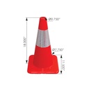 Safety Cone 18in Reflective Collar 4lb 571.SC18-RC, CT6197